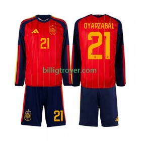 Billige Fotballdrakter Spania Mikel Oyarzabal 21 World Cup Barn Hjemmedraktsett 2026 Langermet